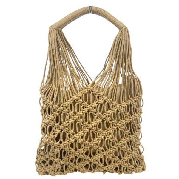 Bolso de Mano en Ratan y Ganchillo para Mujer + Neceser Extra con Cierre de Cremallera - Imagen 3