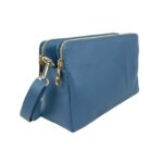 Bolso Bandolera en Piel Italiana con 2 Cremalleras y Compartimento Central para Mujer - Imagen 6