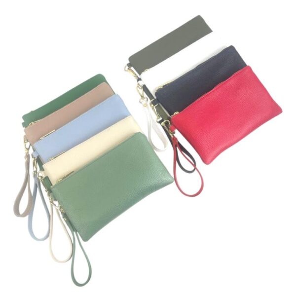 Bolso de Mano en Piel con Asa Corta Extraíble, Cierre de Cremallera y Colores Lisos para Mujer - Imagen 6