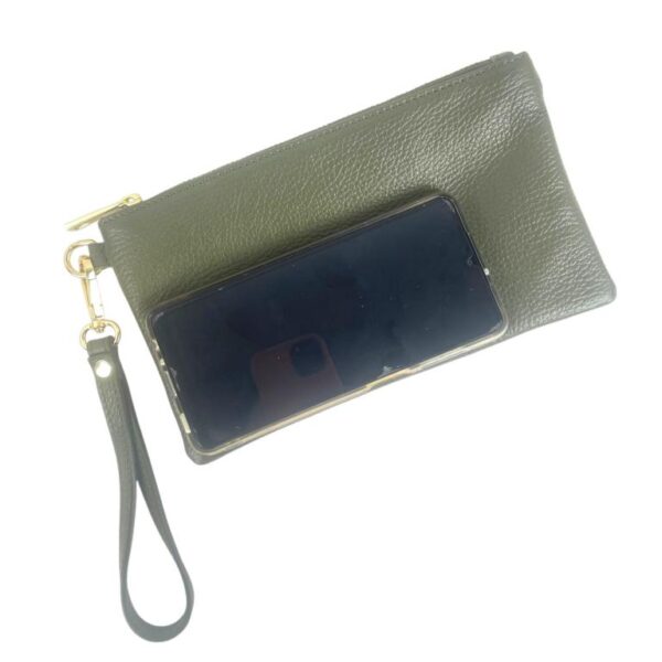Bolso de Mano en Piel con Asa Corta Extraíble, Cierre de Cremallera y Colores Lisos para Mujer - Imagen 8