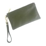 Bolso de Mano en Piel con Asa Corta Extraíble, Cierre de Cremallera y Colores Lisos para Mujer