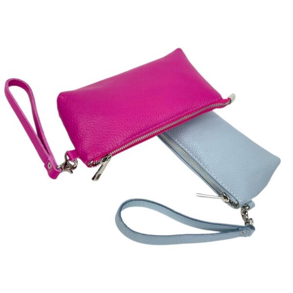 Neceser en Piel Italiana para Mujer con Asa Corta Extraíble y Cierre de Cremallera - Imagen 4