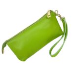 Neceser en Piel Italiana para Mujer con Asa Corta Extraíble y Cierre de Cremallera