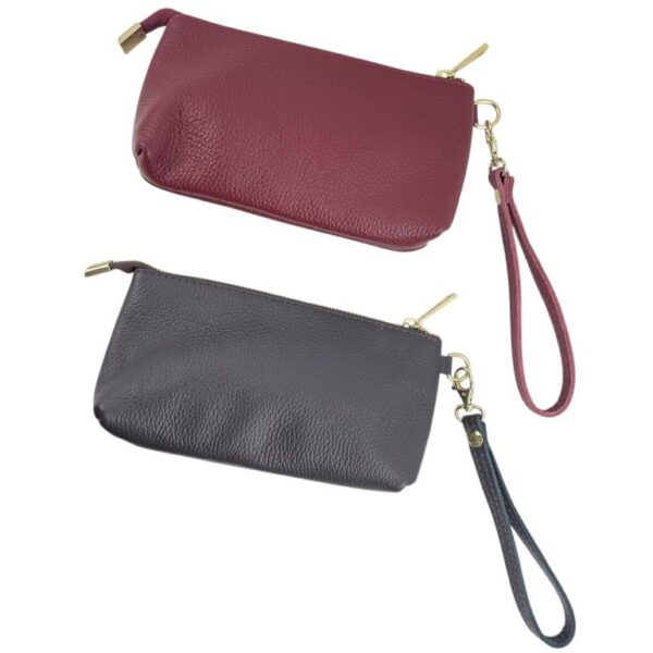 Neceser en Piel Italiana para Mujer con Asa Corta Extraíble y Cierre de Cremallera - Imagen 7