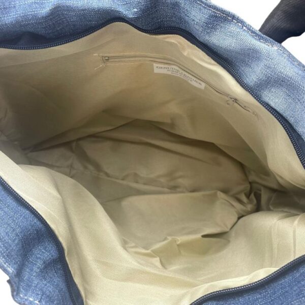 Bolso de Hombro en Algodón con Asas de Piel, Gran Capacidad y Cierre de Cremallera para Mujer - Imagen 21