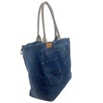 Bolso de Hombro en Algodón con Asas de Piel, Gran Capacidad y Cierre de Cremallera para Mujer - Imagen 18