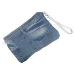 Bolso Bandolera de Algodón con Asa Corta Extraíble y Tira Bandolera en Piel para Mujer