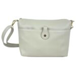 Bolso Bandolera en Piel Italiana con Bolsillo Frontal Bajo Mini Solapa de Botón y Cierre de Cremallera Mujer - Imagen 12