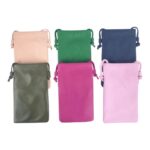 Bolsito Portamovil en Piel Italiana con Cierre de Imán y Asa Larga para Mujer - Imagen 2