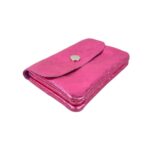 Monedero Compacto Efecto Brillante en Piel Italiana con 3 compartimentos para Mujer - Imagen 7