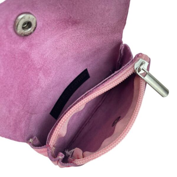 Monedero Compacto Efecto Brillante en Piel Italiana con 3 compartimentos para Mujer - Imagen 9