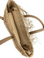 Bolso de Hombro en Papel para Mujer con Flecos Decorativos y Cierre de Cremallera - Imagen 3