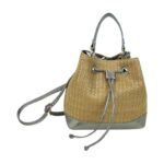 Bolso de Mano Sintético tipo Bucket con Efecto Brillante, Cierre de Cuerdas y Cremallera Mujer - Imagen 6