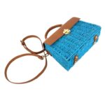 Bolso de Mano en Papel con Asa Corta, Solapa y Tira Bandolera para Mujer - Imagen 8