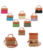 Bolso de Mano en Papel con Asa Corta, Solapa y Tira Bandolera para Mujer - Imagen 2