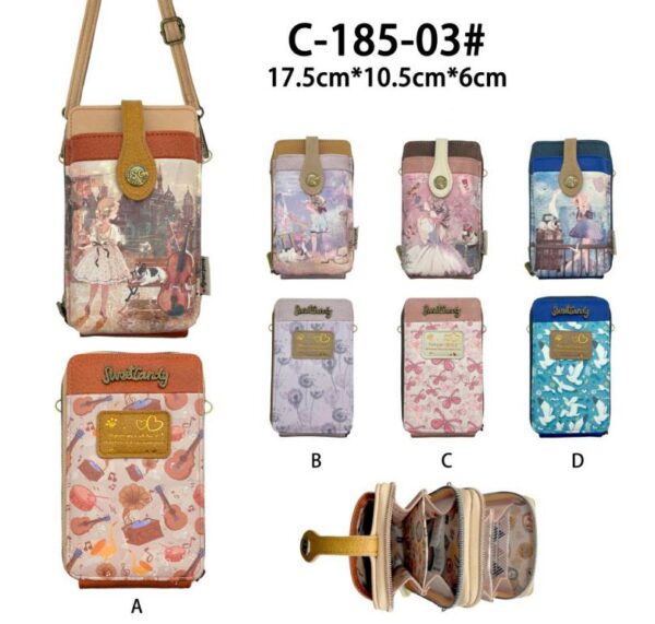 Bolsito Portamovil de Muñeca Sweet Candy para Mujer con 3 Compartimentos y Tira Bandolera - Imagen 2