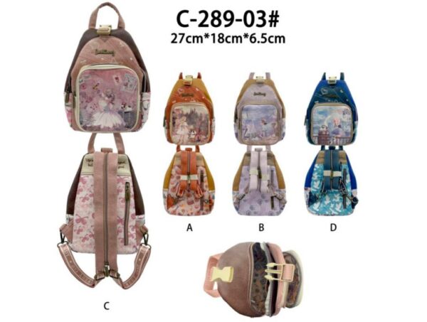 Mochila Sweet Candy con Diseño de Muñeca y Bolsillos Exteriores para Mujer - Imagen 2