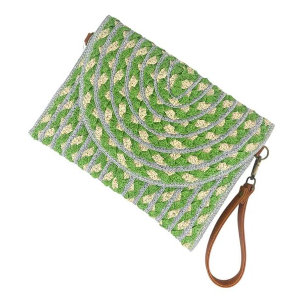 Bolso Bandolera de Papel Tipo Sobre para Mujer con Solapa de Botón, Cierre de Cremallera y Bonito Diseño - Imagen 7