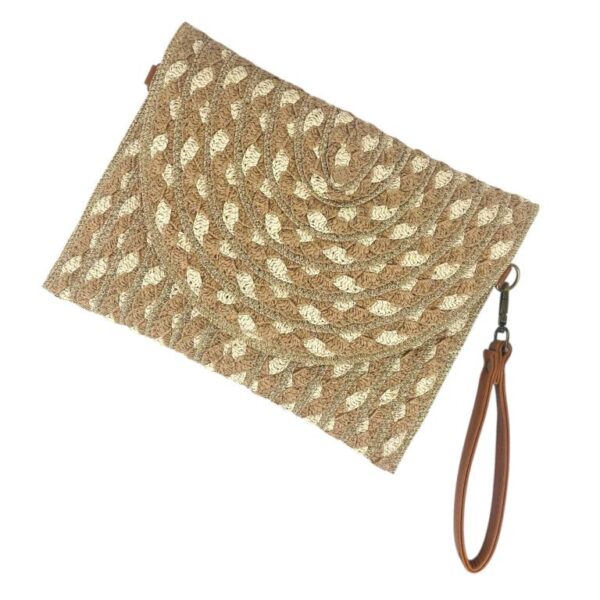 Bolso Bandolera de Papel Tipo Sobre para Mujer con Solapa de Botón, Cierre de Cremallera y Bonito Diseño - Imagen 10