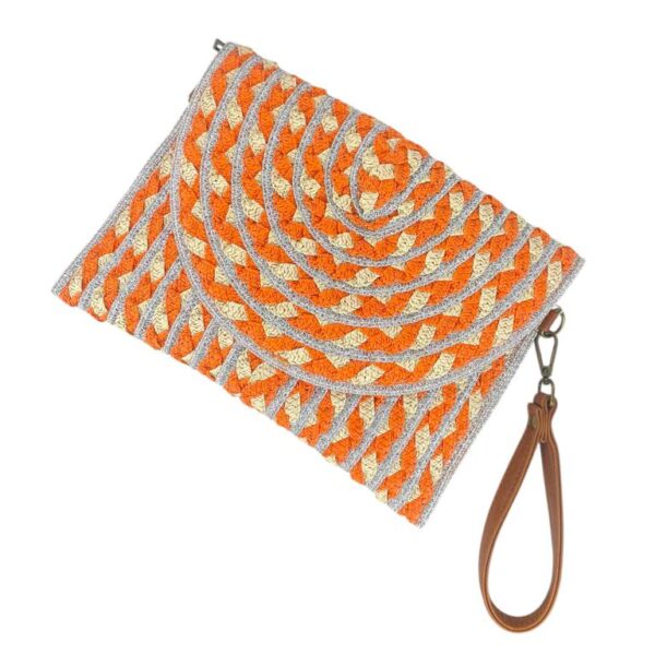 Bolso Bandolera de Papel Tipo Sobre para Mujer con Solapa de Botón, Cierre de Cremallera y Bonito Diseño - Imagen 3