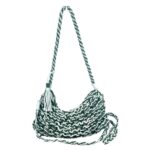 Bolso de Hombro de Algodón y Ganchillo con Asa Larga y Tira Bandolera Extraíble para Mujer - Imagen 4