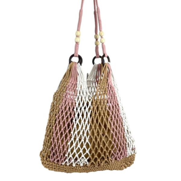 Bolso de Hombro de Algodón y Ganchillo para Mujer con Asas Largas y Saquito Interior - Imagen 2