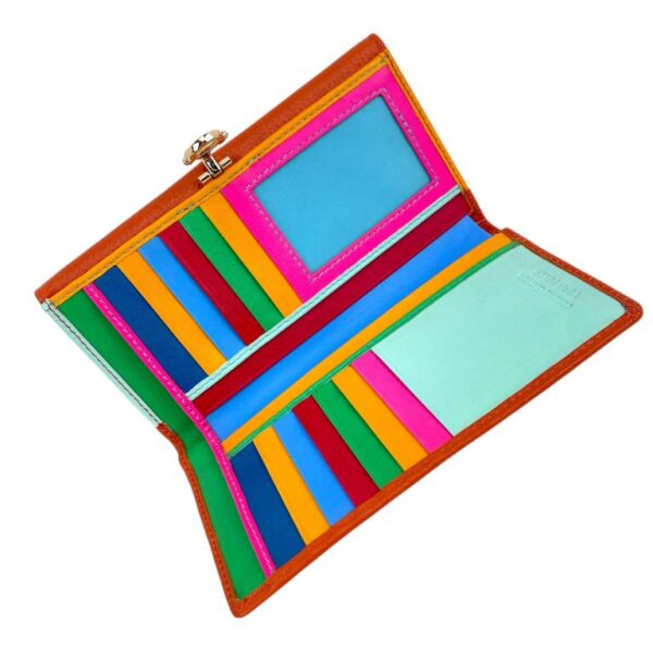 Cartera Premium de Gran Calidad en Piel con Click, Caja e Interior Multicolor para Mujer - Imagen 4