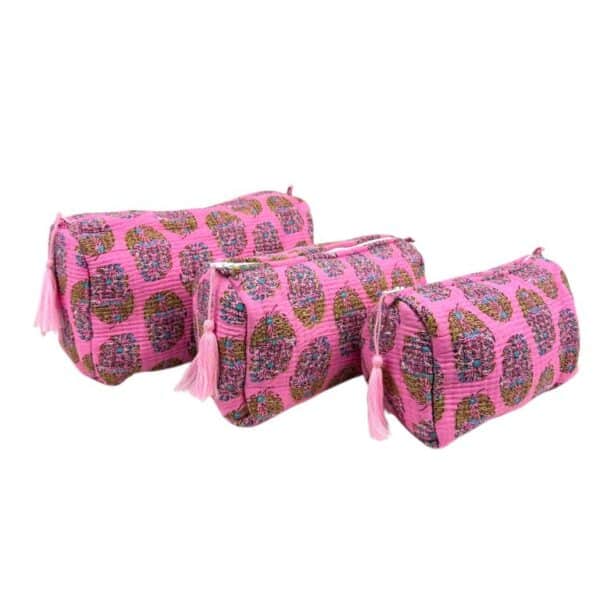 Pack 3 Neceseres Acolchado, Artesanal y Exclusivos de Algodón para Mujer - Imagen 7