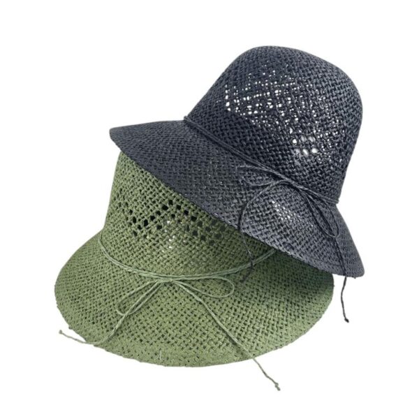 Sombrero de Papel y Algodón para Mujer con Lazo Decorativo, Gran Calidad y Talla Única - Imagen 4