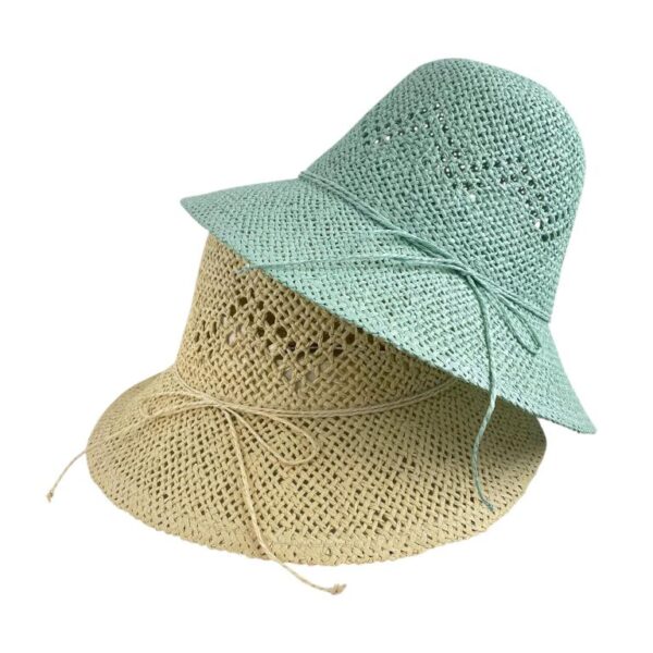 Sombrero de Papel y Algodón para Mujer con Lazo Decorativo, Gran Calidad y Talla Única - Imagen 6