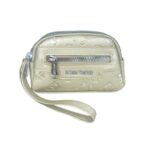 Monedero Sintético y Compacto para Mujer con 2 Compartimentos, Bolsillo Frontal y Asa de Mano