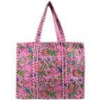 Bolso ToteBag Artesanal de Algodón con Diseño Exclusivo y Cierre de Cremallera Mujer - Imagen 3