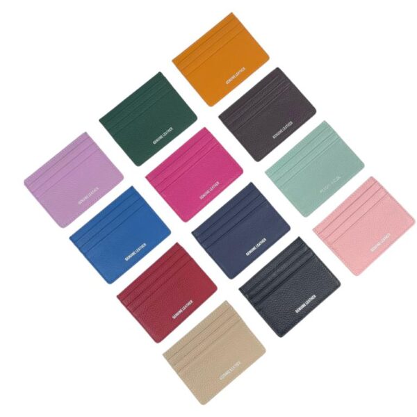 Tarjetero Compacto de Piel con 7 Compartimentos y Colores Lisos para Mujer-All Tarjetero Piel compacto con muchos Compartimentos - Imagen 2