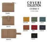 Tarjetero-Monedero Sintético Coveri Collection para Mujer con Mini Solapa de Botón y Cremallera-All- Mayorista España
