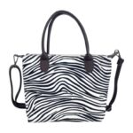 Bolso Bandolera Sintético de Mujer con Diseño Animal Print, 2 Asas Cortas y Cierre de Cremallera
