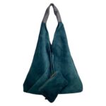 Amplio Bolso de Hombro de Piel de Serraje para Mujer con Monedero Extra - Imagen 9