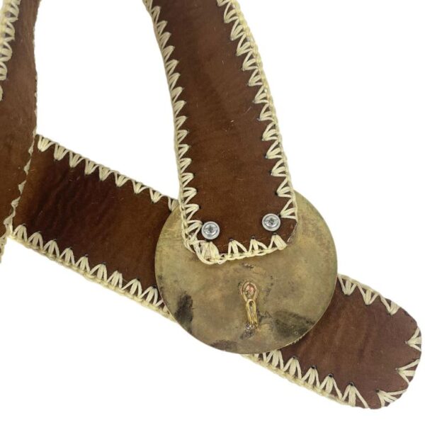 Bonito Cinturón Único en Piel Artesanal Estilo Patchwork Hippie Mujer con Diseño Exclusivo - Imagen 19
