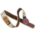 Bonito Cinturón Único en Piel Artesanal Estilo Patchwork Hippie Mujer con Diseño Exclusivo - Imagen 3