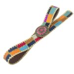 Bonito Cinturón Único en Piel Artesanal Estilo Patchwork Hippie Mujer con Diseño Exclusivo - Imagen 14