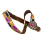 Bonito Cinturón Único en Piel Artesanal Estilo Patchwork Hippie Mujer con Diseño Exclusivo - Imagen 11
