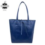 Bolso de Mano en Piel Italiana para Mujer con Asas Cortas, Cierre de Cremallera y Bolsillo Interno - Imagen 11