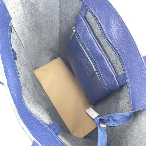 Bolso de Mano en Piel Italiana para Mujer con Asas Cortas, Cierre de Cremallera y Bolsillo Interno - Imagen 13
