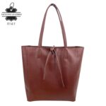 Bolso de Mano en Piel Italiana para Mujer con Asas Cortas, Cierre de Cremallera y Bolsillo Interno - Imagen 7