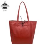 Bolso de Mano en Piel Italiana para Mujer con Asas Cortas, Cierre de Cremallera y Bolsillo Interno - Imagen 10