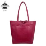 Bolso de Mano en Piel Italiana para Mujer con Asas Cortas, Cierre de Cremallera y Bolsillo Interno - Imagen 3