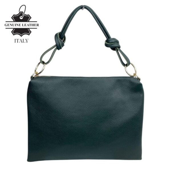 Bolso de Mano en Piel Italiana con Cierre de Cremallera, Bolsillo Interno y Gran Calidad para Mujer - Imagen 7