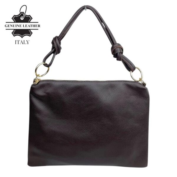 Bolso de Mano en Piel Italiana con Cierre de Cremallera, Bolsillo Interno y Gran Calidad para Mujer - Imagen 9