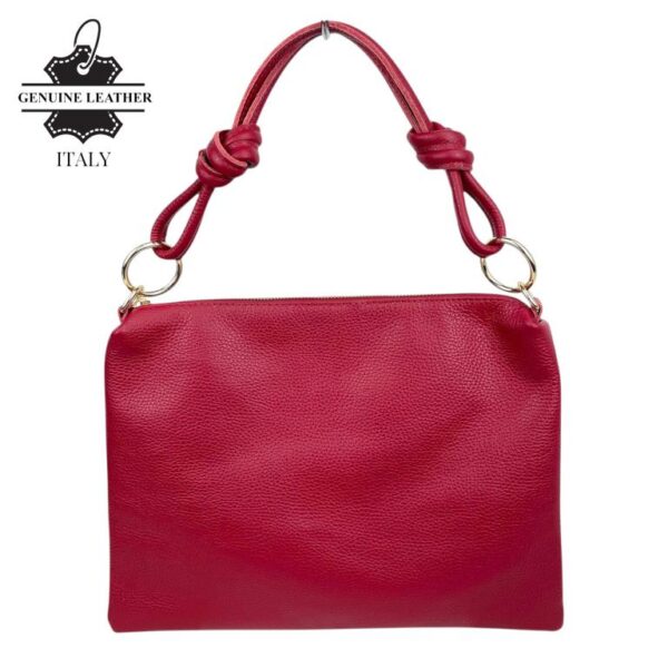 Bolso de Mano en Piel Italiana con Cierre de Cremallera, Bolsillo Interno y Gran Calidad para Mujer - Imagen 15