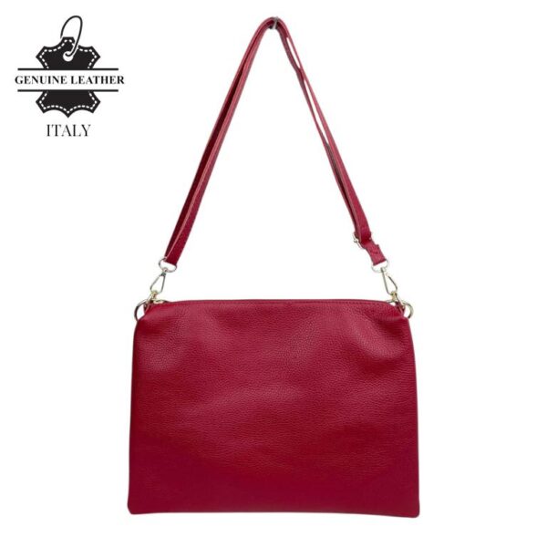 Bolso de Mano en Piel Italiana con Cierre de Cremallera, Bolsillo Interno y Gran Calidad para Mujer - Imagen 16