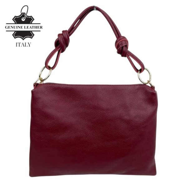 Bolso de Mano en Piel Italiana con Cierre de Cremallera, Bolsillo Interno y Gran Calidad para Mujer - Imagen 11